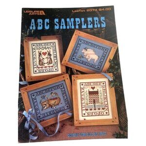 Leisure Arts ABC Samplers Cross Stitch Leaflet Pattern Book 2074